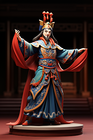 京剧人物传统文化戏曲人物模型