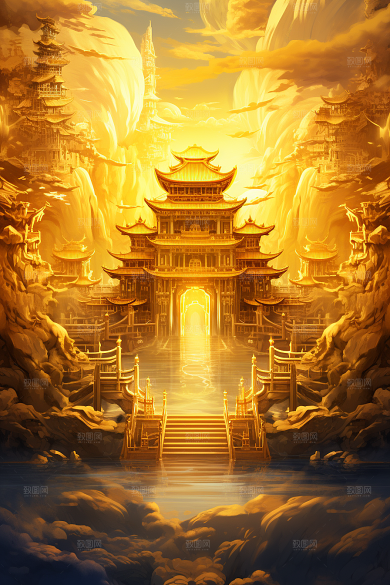 金色神话建筑高清天宫原画