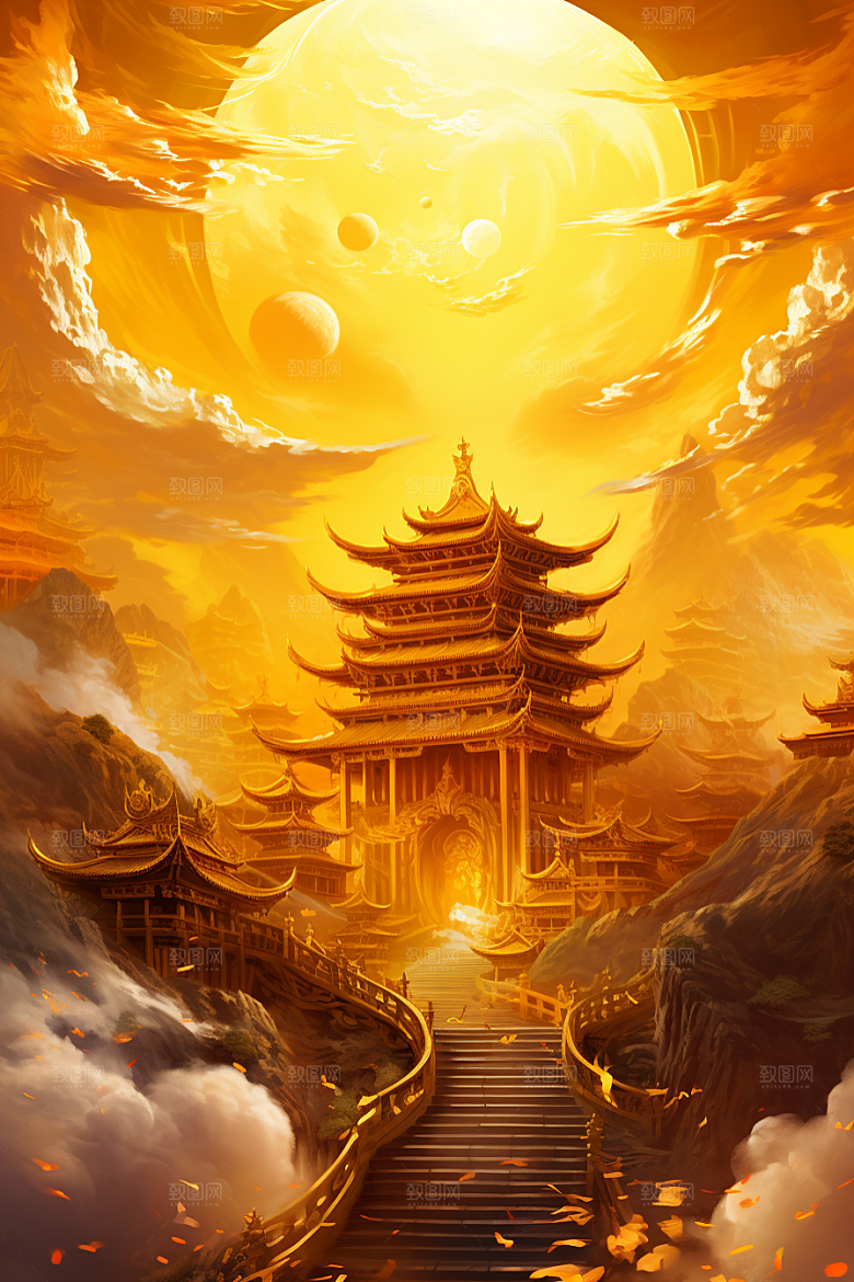 金色神话建筑天宫高清原画