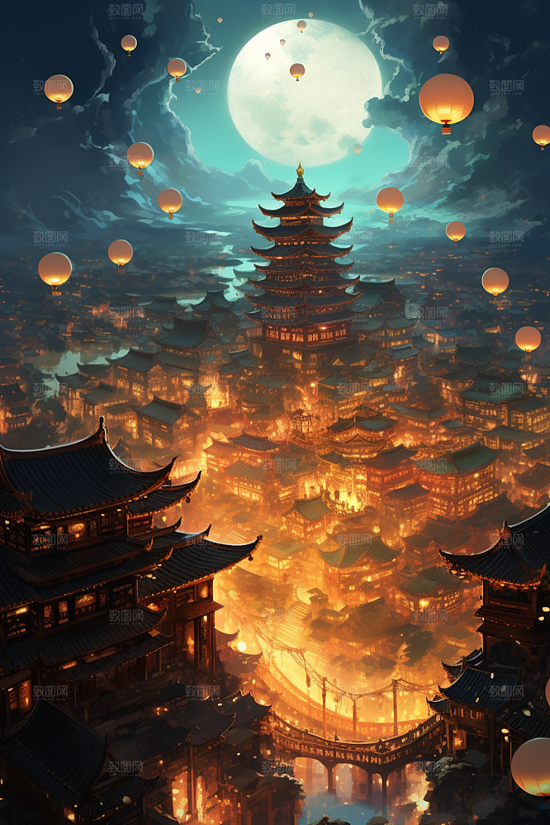 金色神话建筑天宫高清原画
