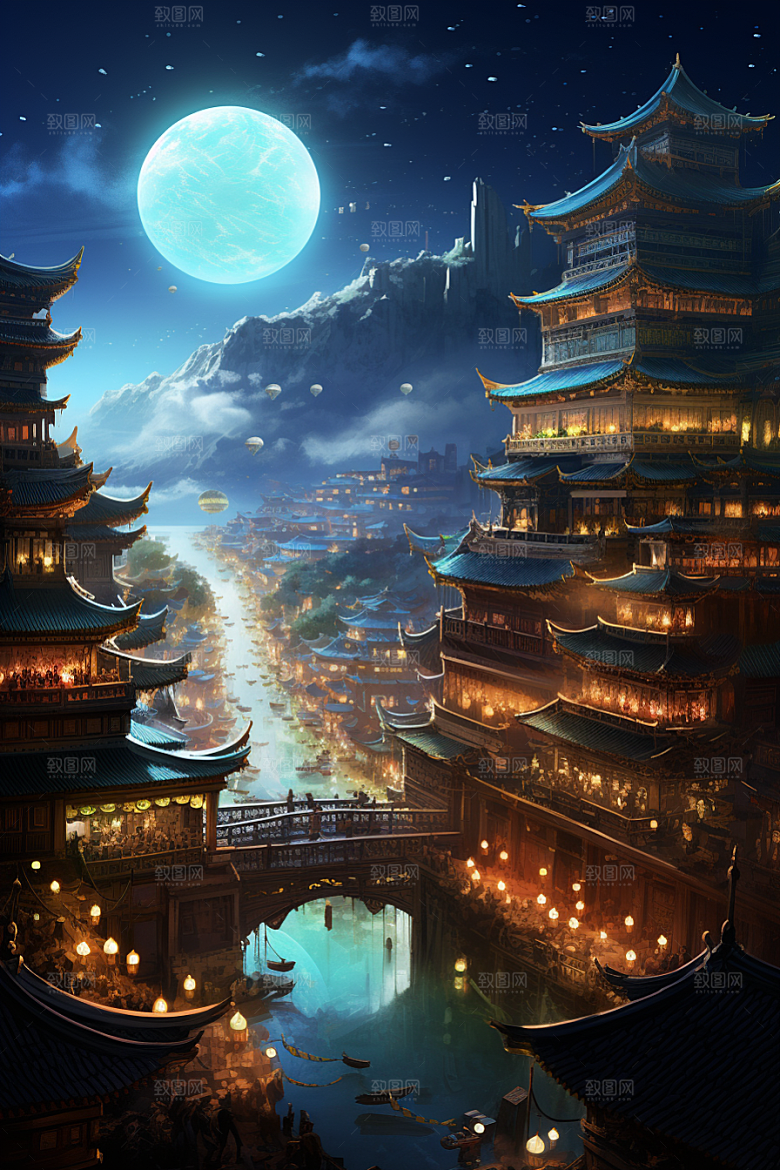 金色神话建筑高清天宫原画