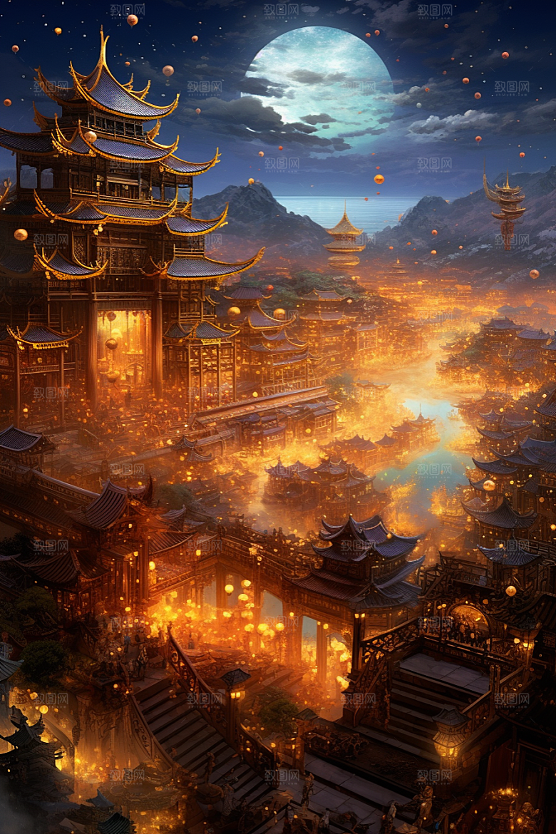 金色神话建筑天宫高清原画