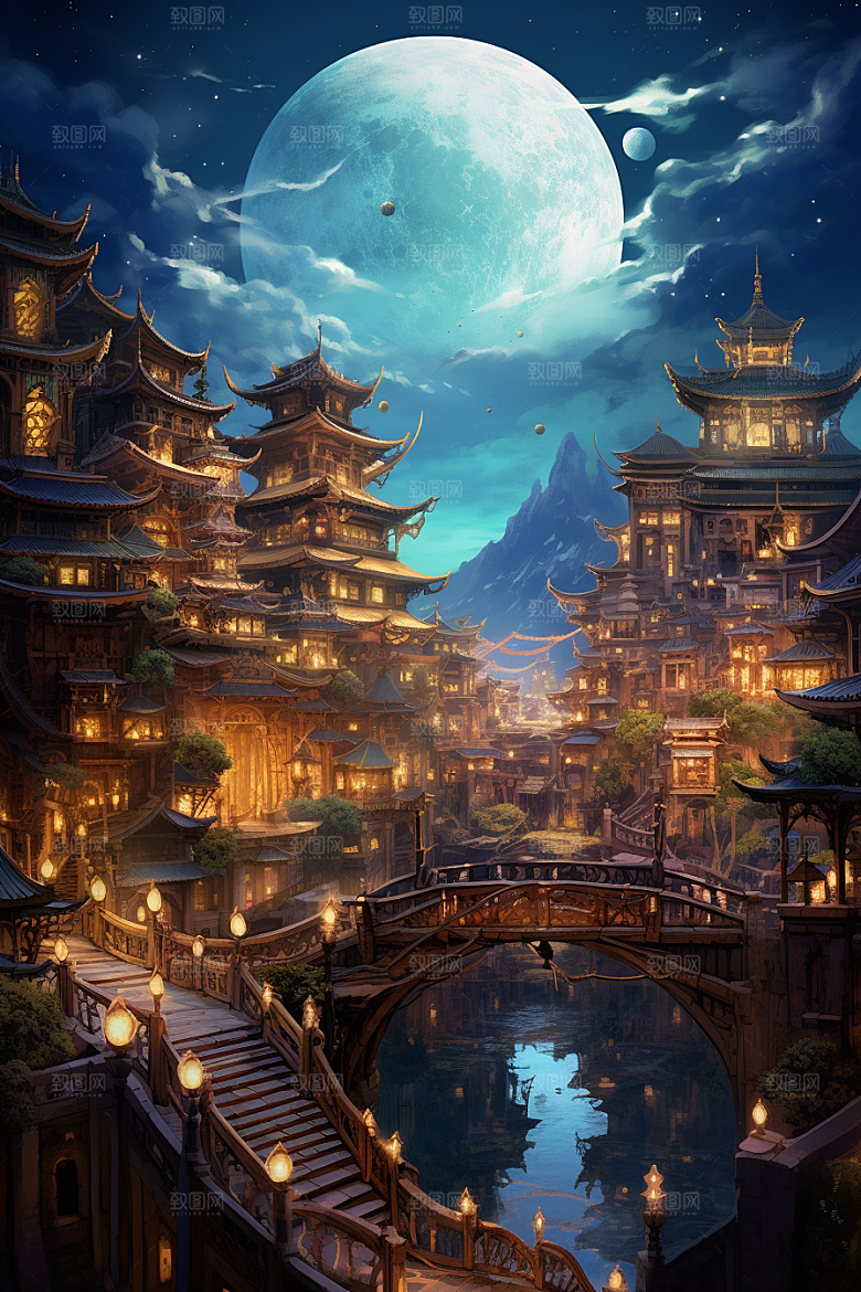 金色神话建筑游戏高清原画