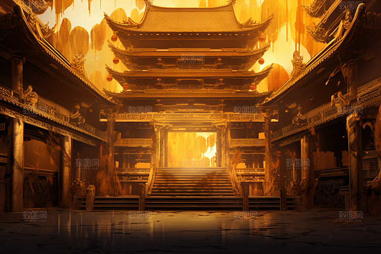 金色神话建筑天宫高清原画