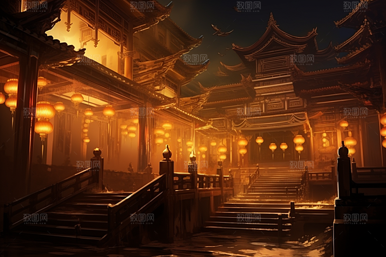 金色神话建筑高清天宫原画