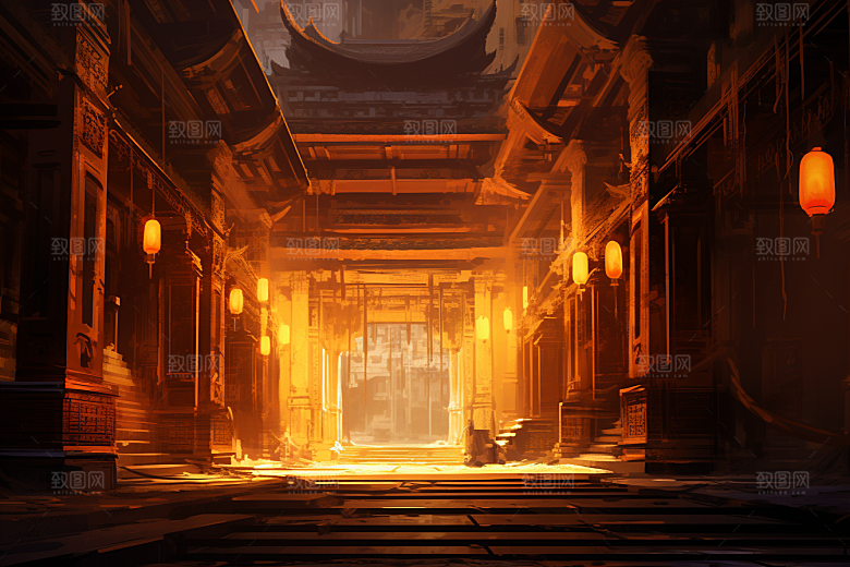 金色神话建筑梦幻高清原画