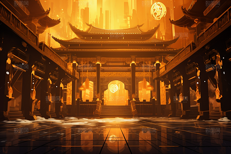 金色神话建筑梦幻高清原画