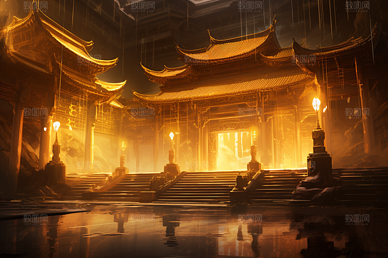 金色神话建筑高清天宫原画