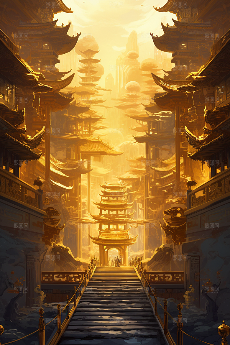 金色神话建筑天宫高清原画