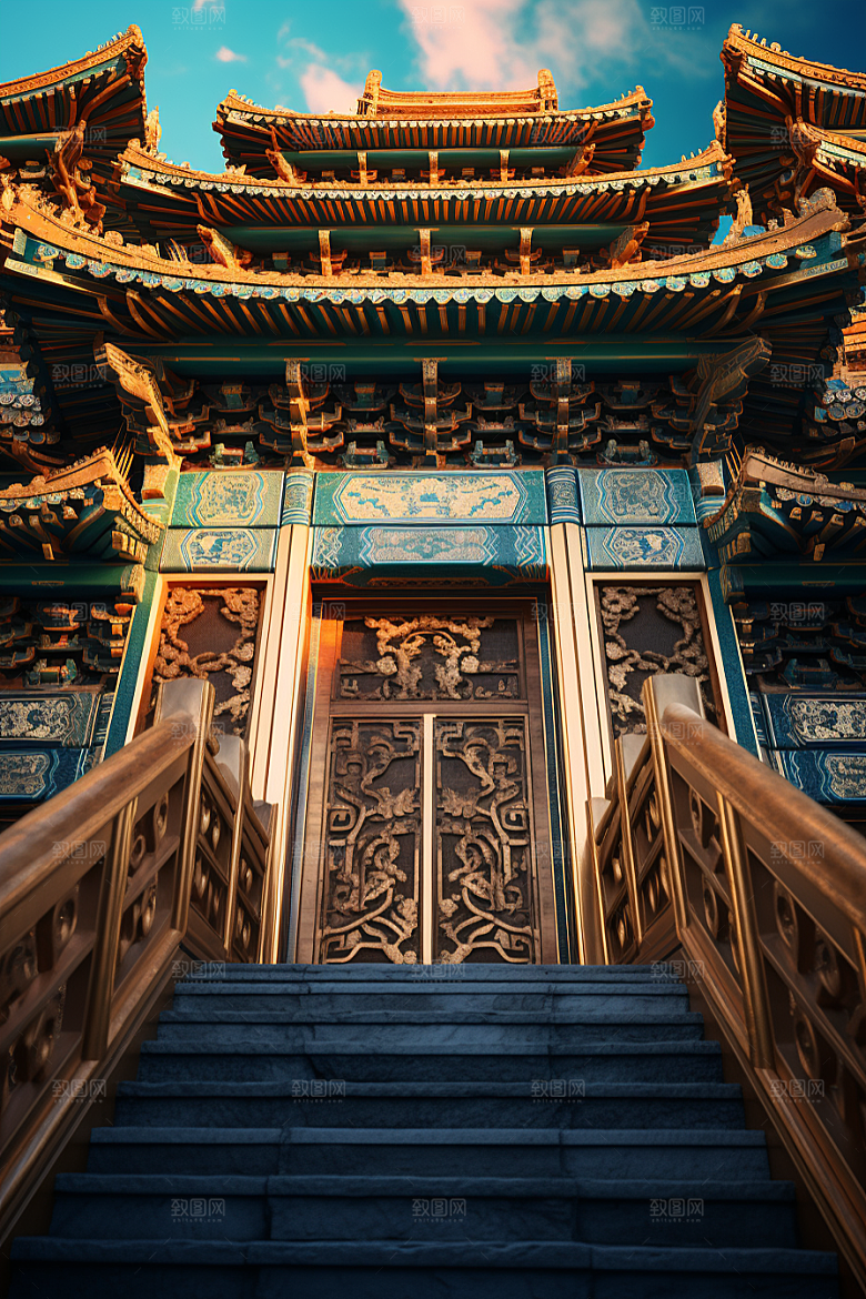 金色神话建筑游戏神仙洞府原画