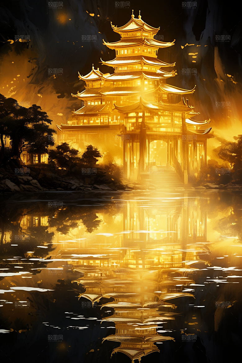 金色神话建筑天宫高清原画