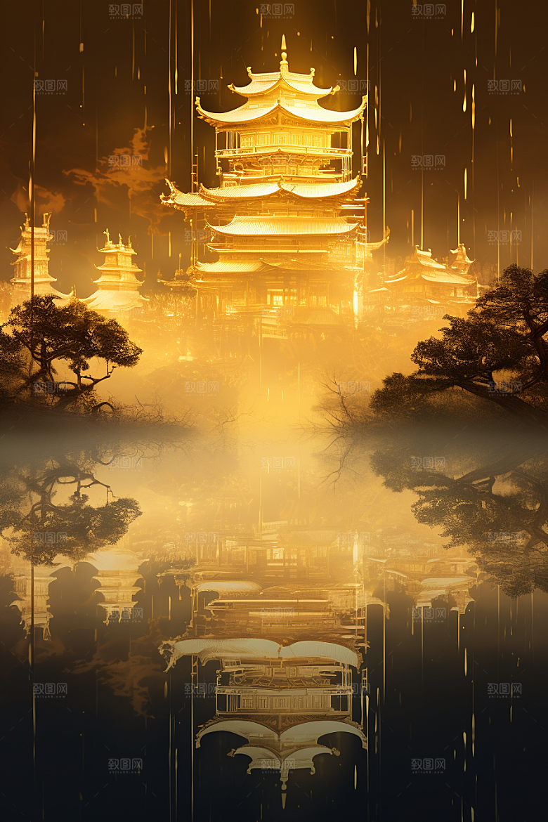 金色神话建筑高清天宫原画