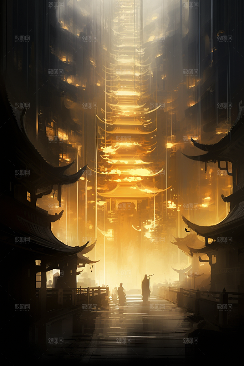 金色神话建筑游戏高清原画