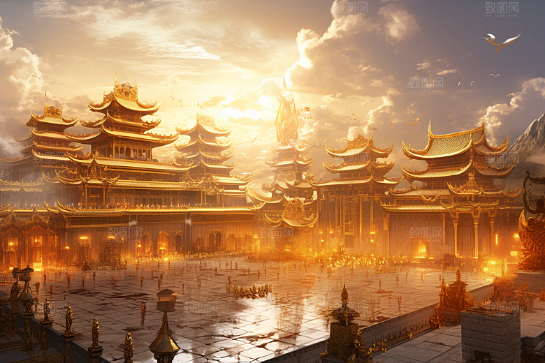 金色神话建筑高清天宫原画