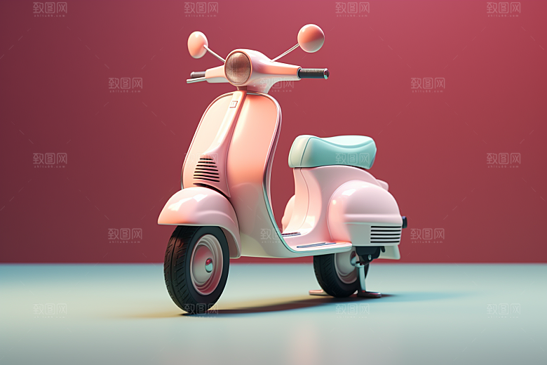 精致小摩托3D模型模型