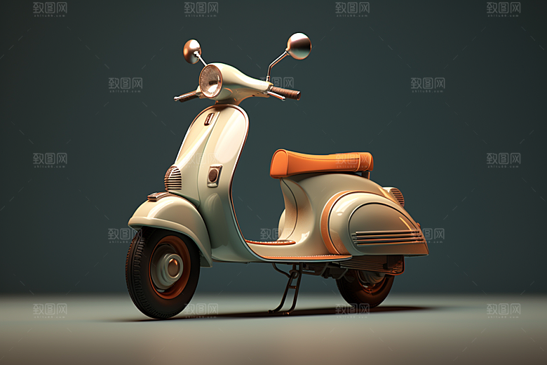 精致小摩托C4D3D模型