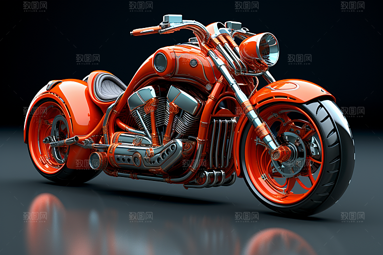 精致小摩托3D模型模型