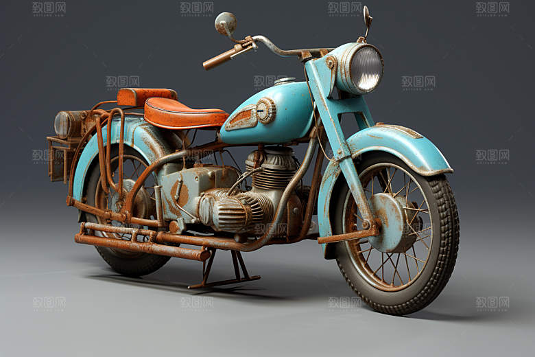 精致小摩托3D交通工具模型