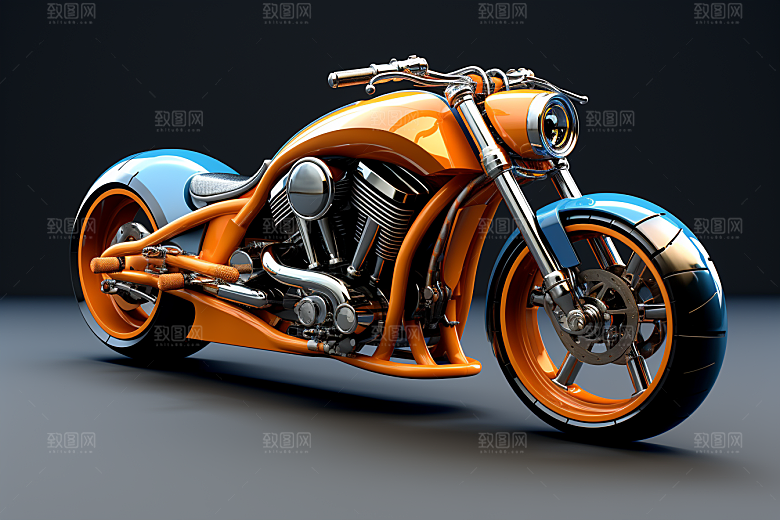 精致小摩托3D模型模型