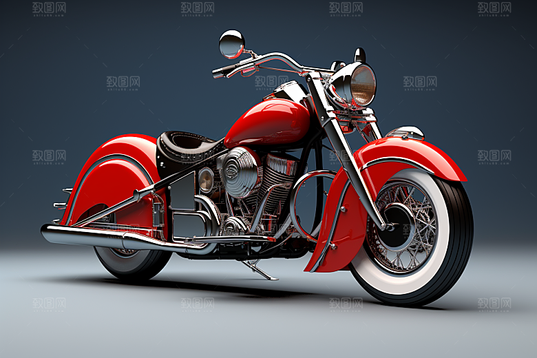精致小摩托模型C4D模型