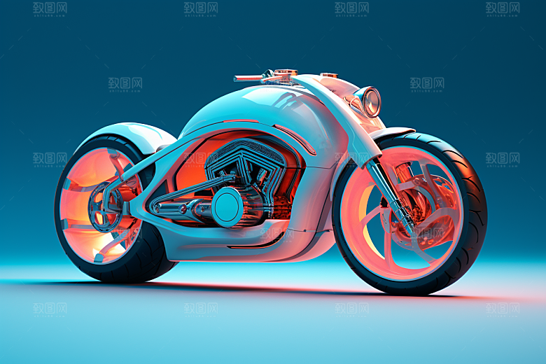 精致小摩托立体模型模型