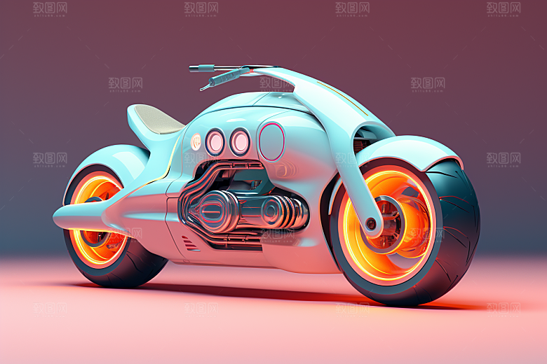 精致小摩托立体C4D模型