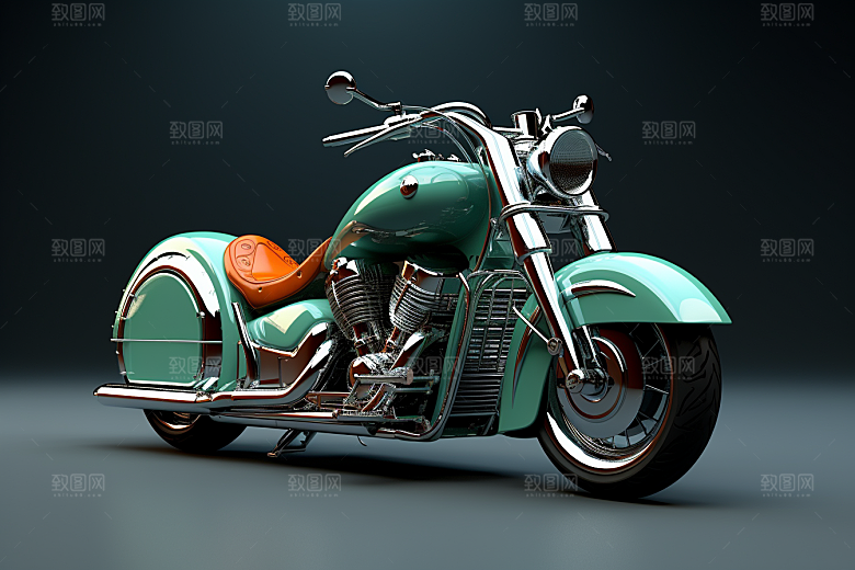 精致小摩托C4D交通工具模型
