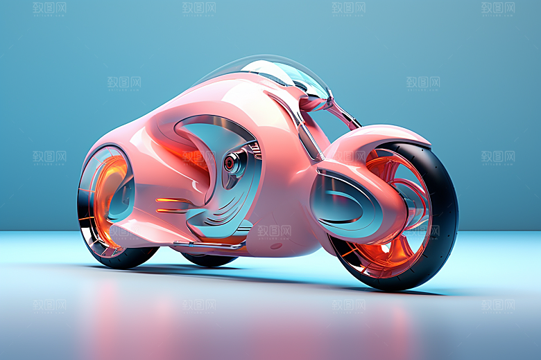 精致小摩托3D光感模型