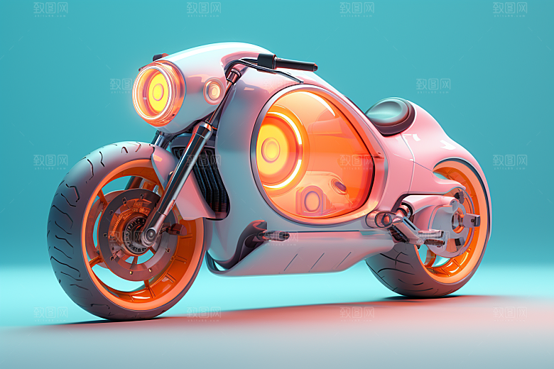 精致小摩托质感3D模型