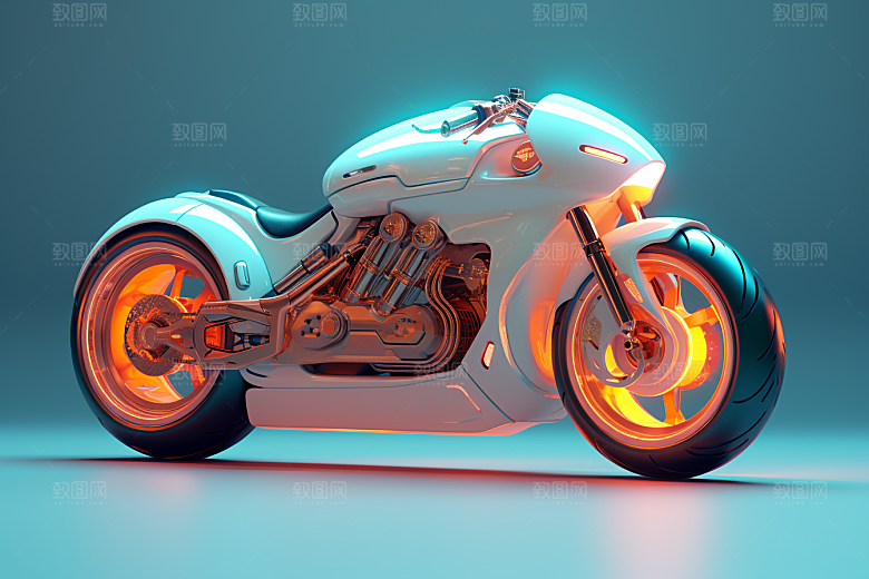 精致小摩托立体模型模型