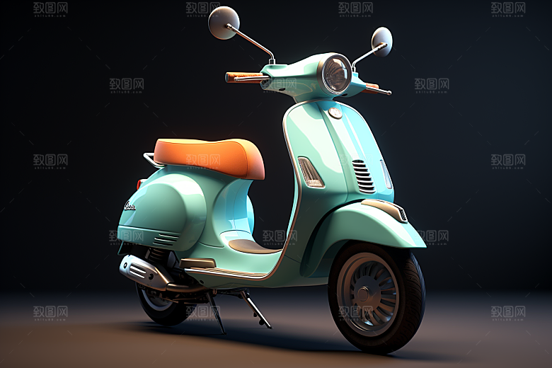 精致小摩托创意3D模型