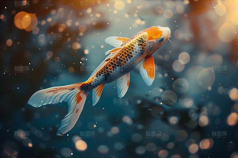水塘锦鲤过年水池素材
