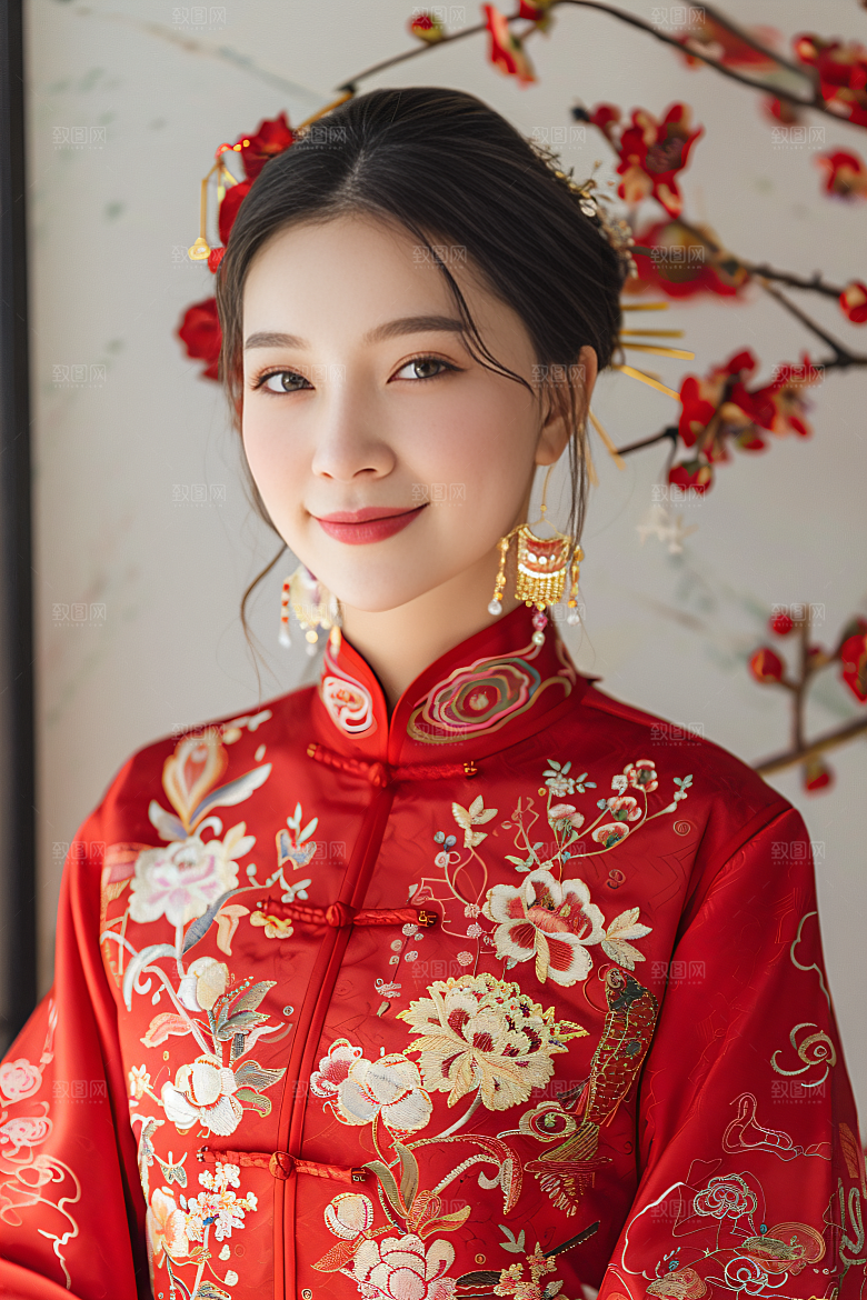 锦鲤汉服美女高清人像素材