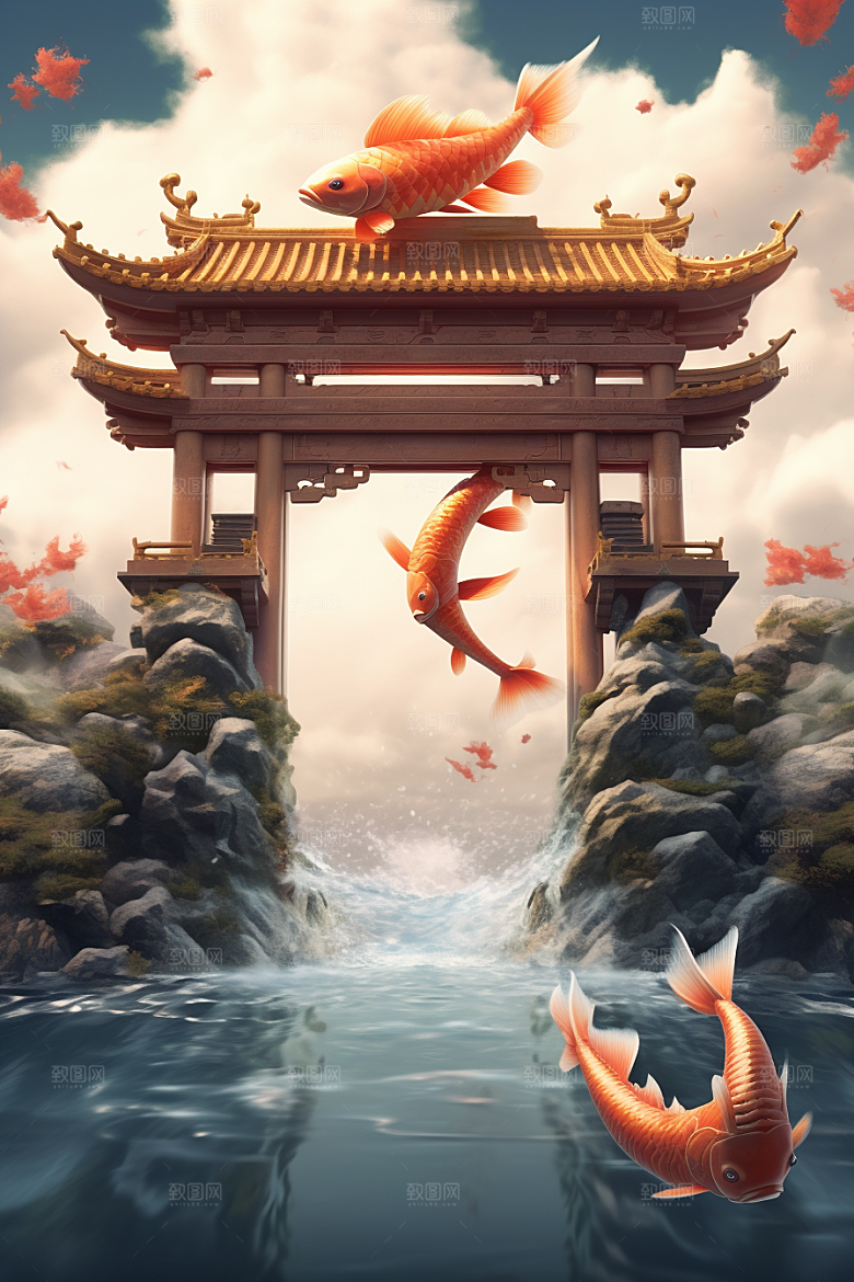 喜庆龙门过年金龙背景