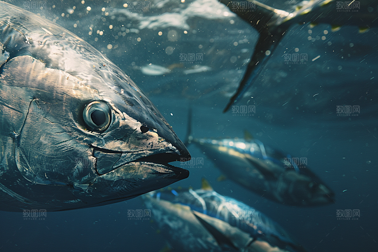 金枪鱼大海水族素材