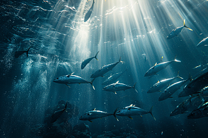 金枪鱼水族新鲜素材