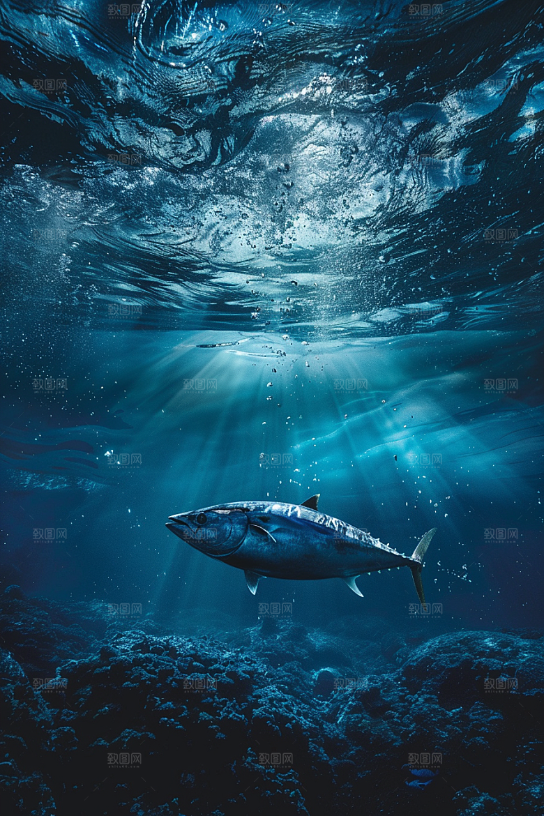 金枪鱼水族大海素材