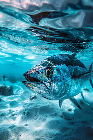 金枪鱼水族大海素材