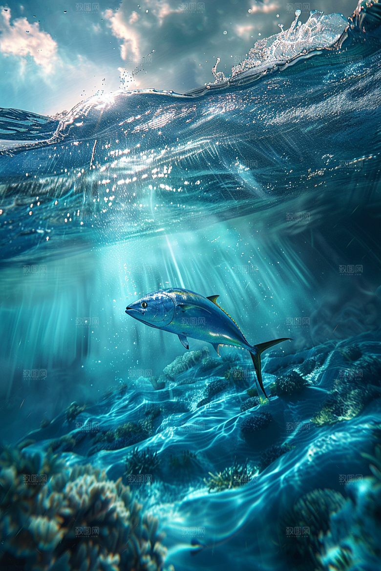金枪鱼水族鱼类素材