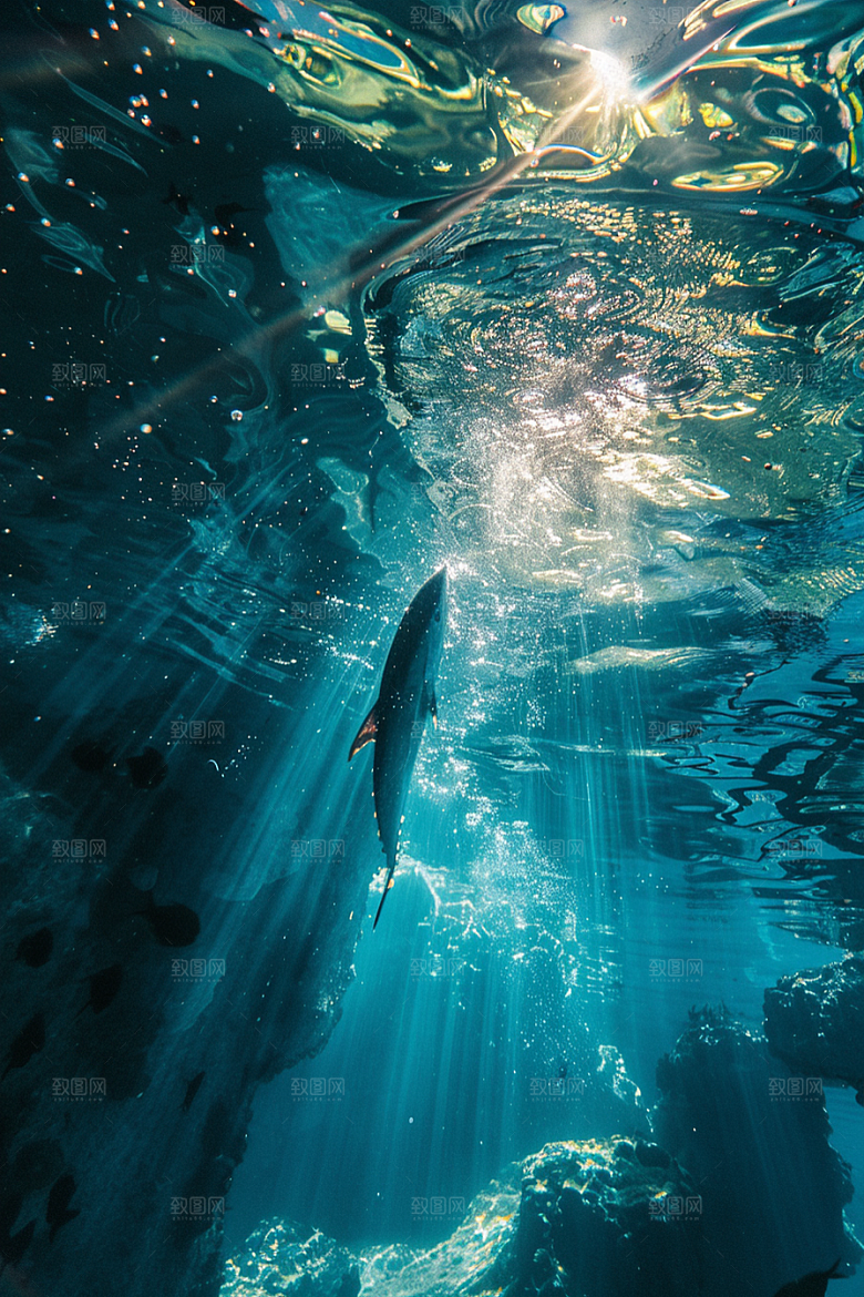 金枪鱼水族大海素材