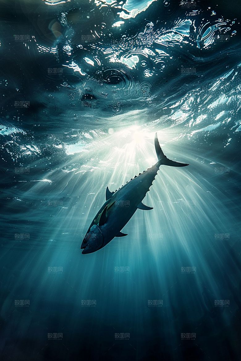 金枪鱼大海水族素材