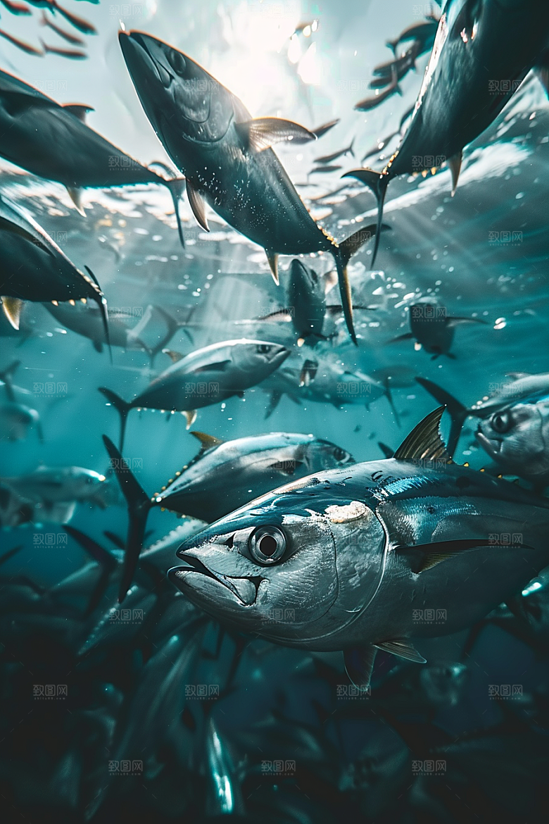 金枪鱼海产大海素材