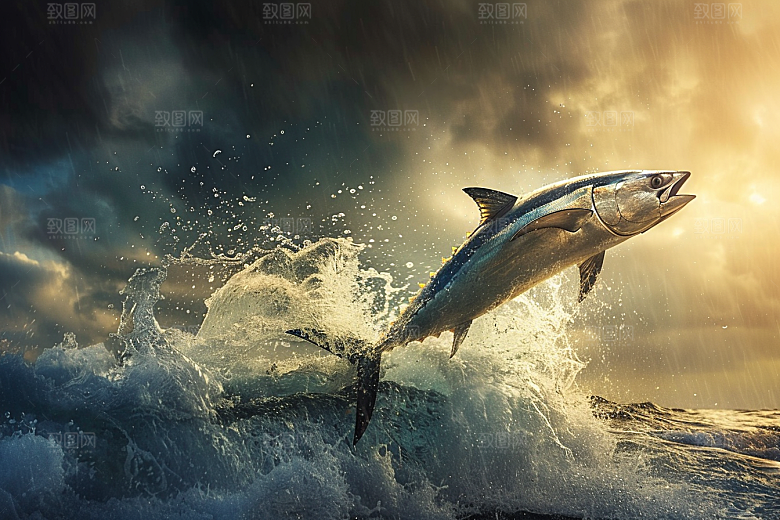 金枪鱼自然水产素材