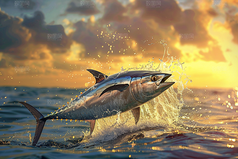 金枪鱼水族海洋素材