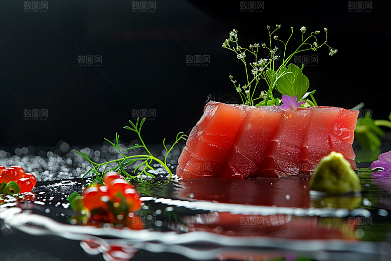 金枪鱼美食新鲜素材