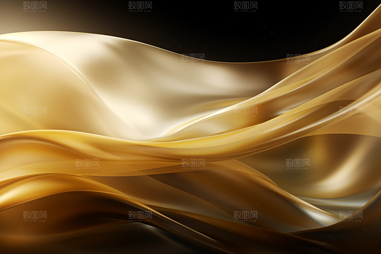 金色丝绸柔和柔软背景图
