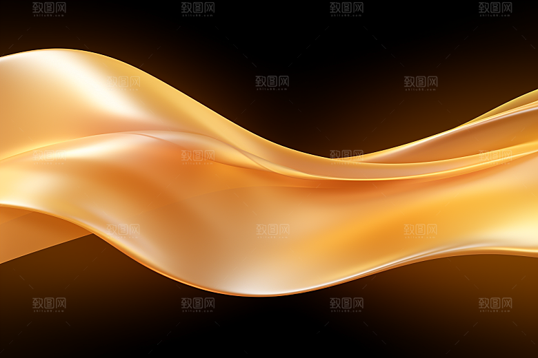 金色丝绸丝滑绸缎背景图