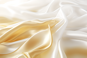 金色丝绸绸缎褶皱背景图