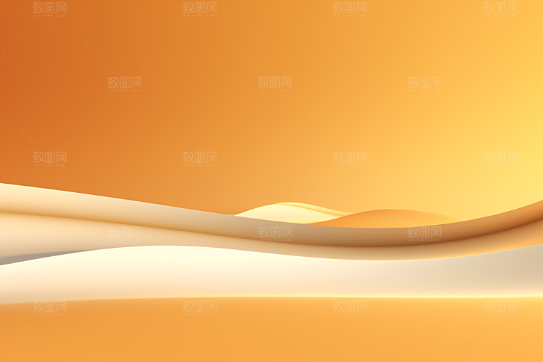 金色丝绸褶皱柔和背景图