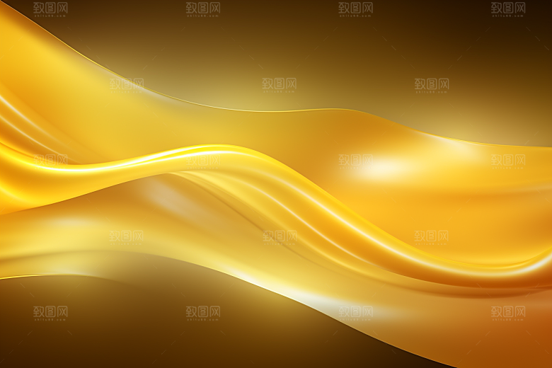 金色丝绸绸缎柔软背景图